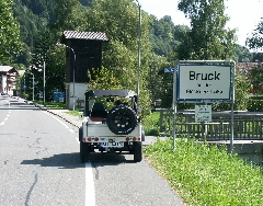 Bruck, hier ist der beginn der Groglocknerstrasse